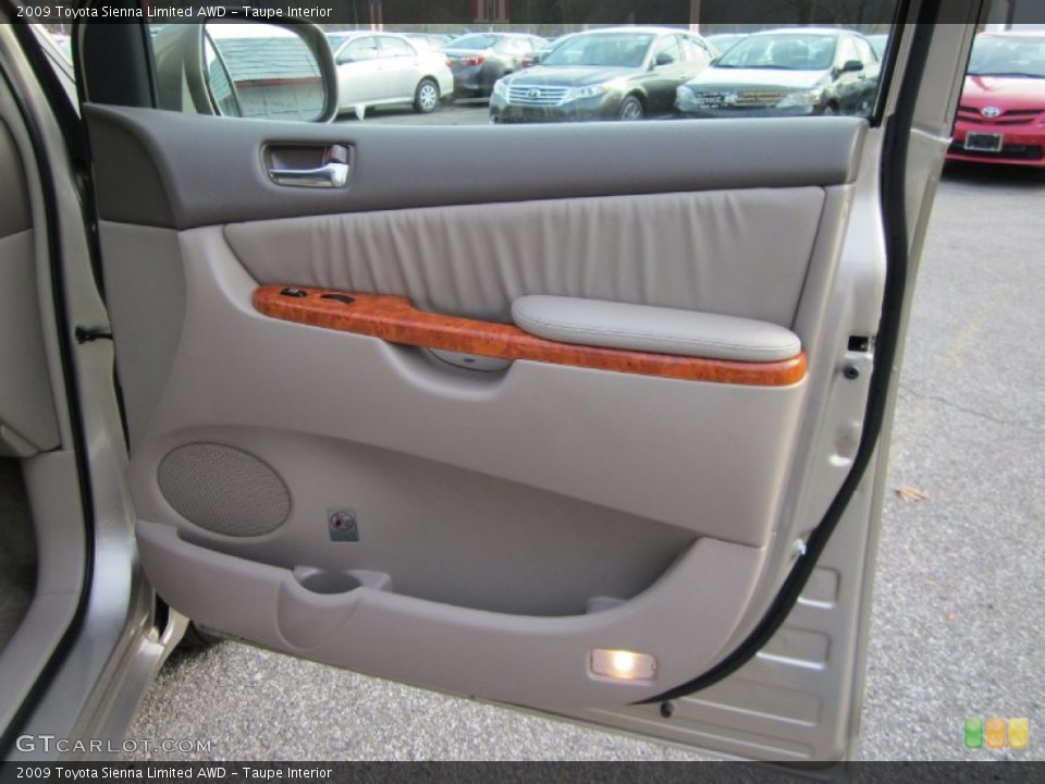 Taupe Interior Door Panel for the 2009 Toyota Sienna Limited AWD #57846125