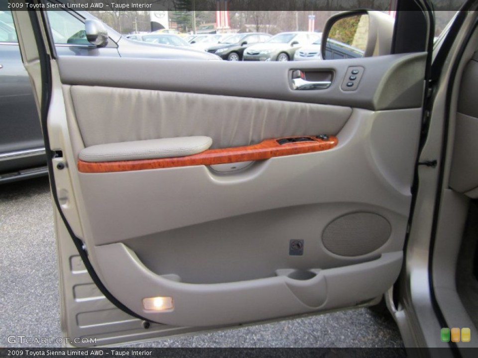Taupe Interior Door Panel for the 2009 Toyota Sienna Limited AWD #57846161