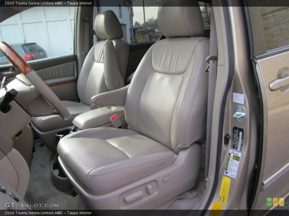 Taupe Interior Photo for the 2009 Toyota Sienna Limited AWD #57846170