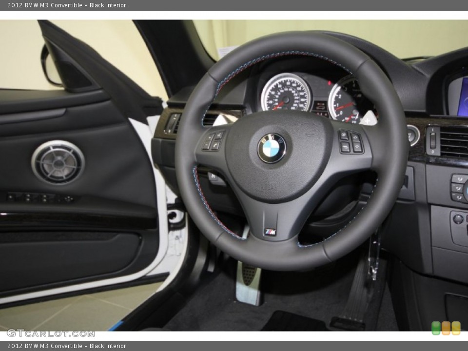 Black Interior Steering Wheel for the 2012 BMW M3 Convertible #57848315