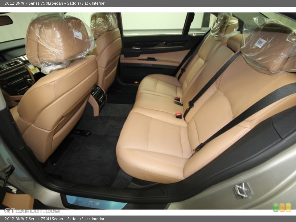 Saddle/Black Interior Photo for the 2012 BMW 7 Series 750Li Sedan #57849683