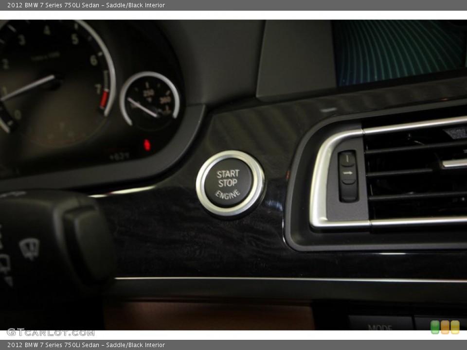 Saddle/Black Interior Controls for the 2012 BMW 7 Series 750Li Sedan #57849761