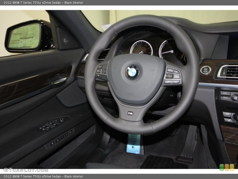 Black Interior Steering Wheel for the 2012 BMW 7 Series 750Li xDrive Sedan #57850049