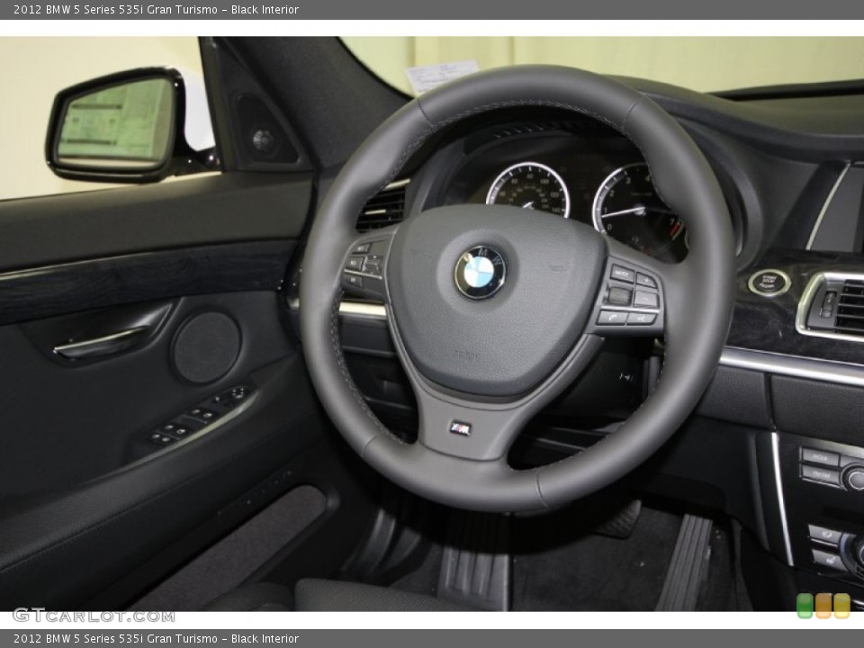 Black Interior Steering Wheel for the 2012 BMW 5 Series 535i Gran Turismo #57850559