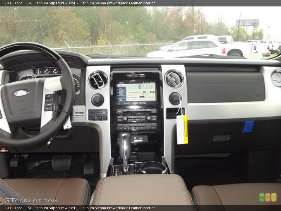Platinum Sienna Brown/Black Leather Interior Dashboard for the 2012 Ford F150 Platinum SuperCrew 4x4 #57855950