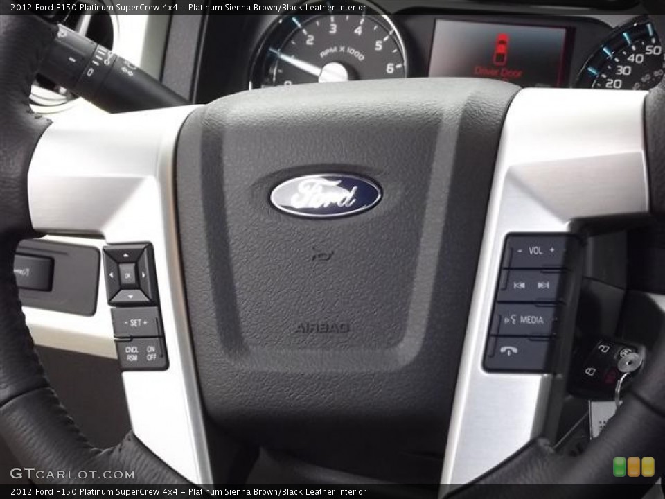 Platinum Sienna Brown/Black Leather Interior Controls for the 2012 Ford F150 Platinum SuperCrew 4x4 #57855977