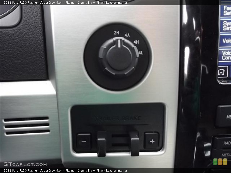 Platinum Sienna Brown/Black Leather Interior Controls for the 2012 Ford F150 Platinum SuperCrew 4x4 #57856013