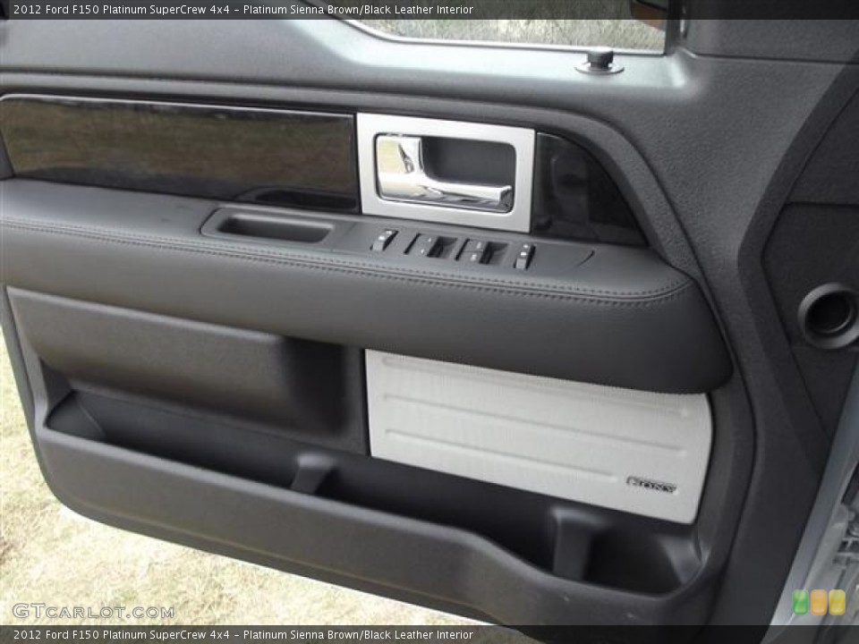 Platinum Sienna Brown/Black Leather Interior Door Panel for the 2012 Ford F150 Platinum SuperCrew 4x4 #57856040
