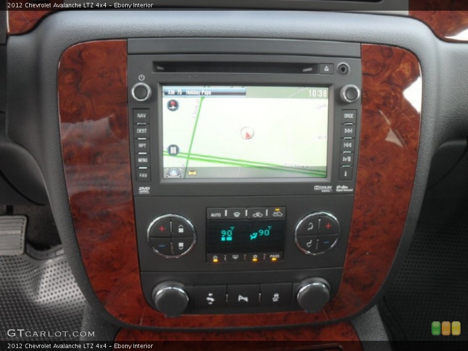 Ebony Interior Navigation for the 2012 Chevrolet Avalanche LTZ 4x4 #57856325