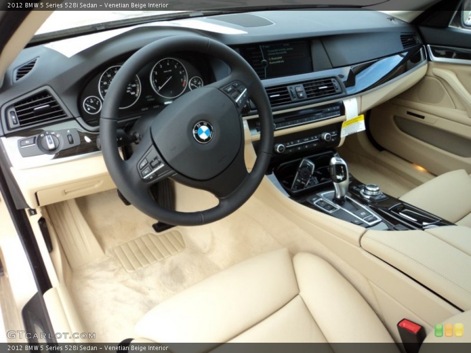 Venetian Beige Interior Dashboard for the 2012 BMW 5 Series 528i Sedan #57856871