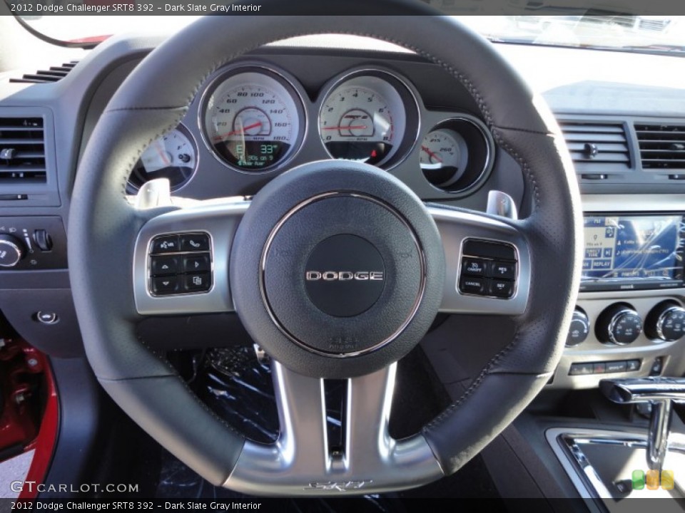 Dark Slate Gray Interior Steering Wheel for the 2012 Dodge Challenger SRT8 392 #57857084