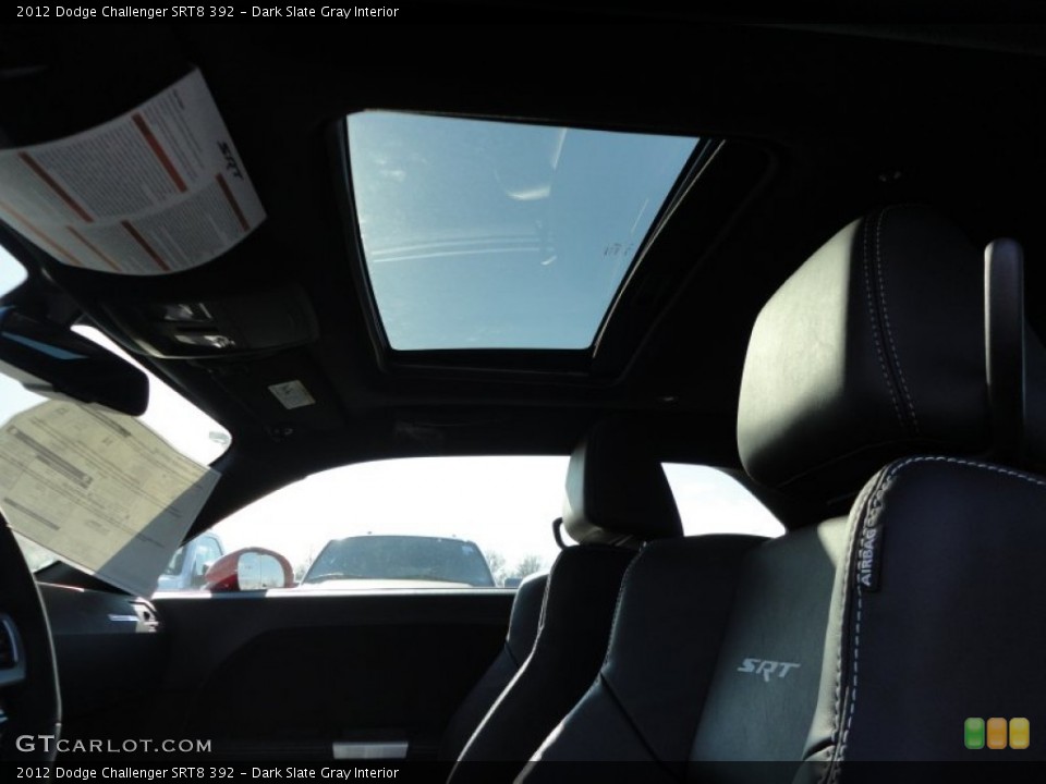 Dark Slate Gray Interior Sunroof for the 2012 Dodge Challenger SRT8 392 #57857090