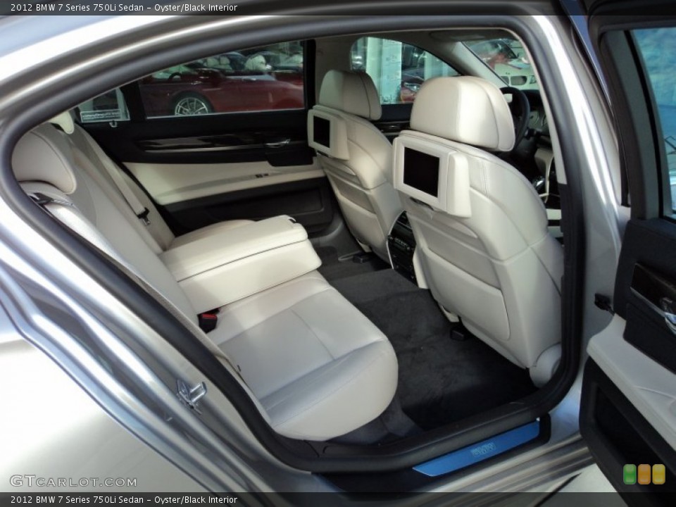 Oyster/Black Interior Photo for the 2012 BMW 7 Series 750Li Sedan #57857396