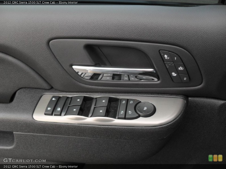 Ebony Interior Controls for the 2012 GMC Sierra 1500 SLT Crew Cab #57857672