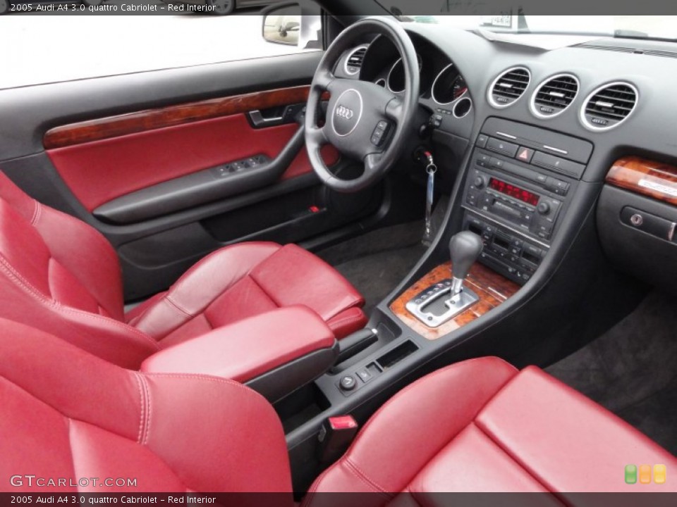 Red Interior Dashboard for the 2005 Audi A4 3.0 quattro Cabriolet #57859493