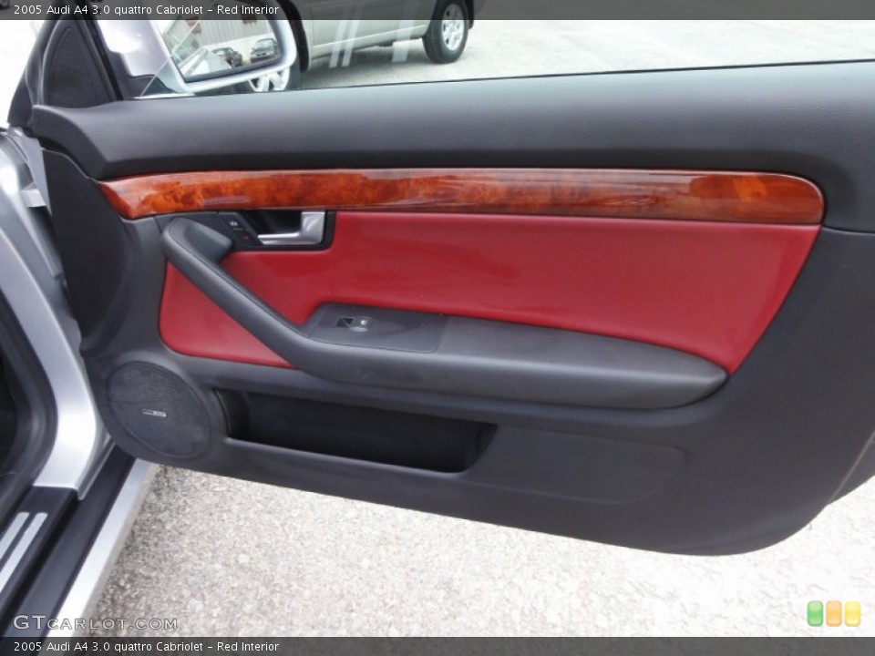 Red Interior Door Panel for the 2005 Audi A4 3.0 quattro Cabriolet #57859535