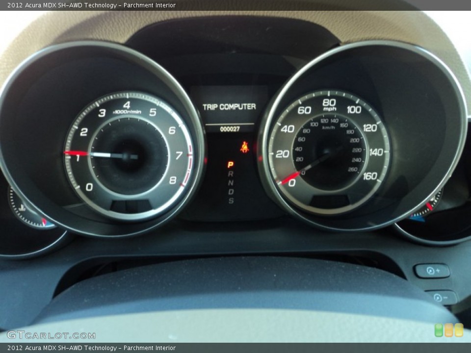 Parchment Interior Gauges for the 2012 Acura MDX SH-AWD Technology #57859580