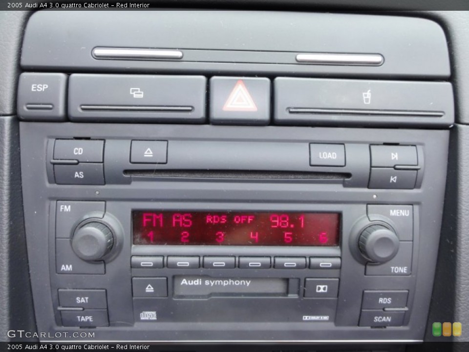 Red Interior Audio System for the 2005 Audi A4 3.0 quattro Cabriolet #57859640