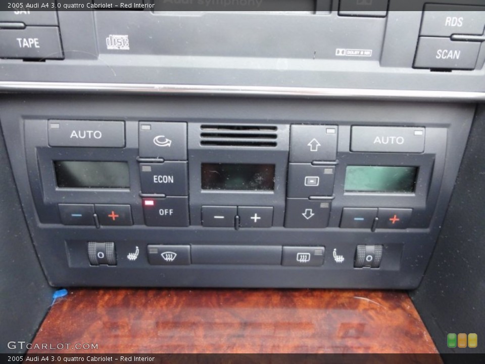 Red Interior Controls for the 2005 Audi A4 3.0 quattro Cabriolet #57859649