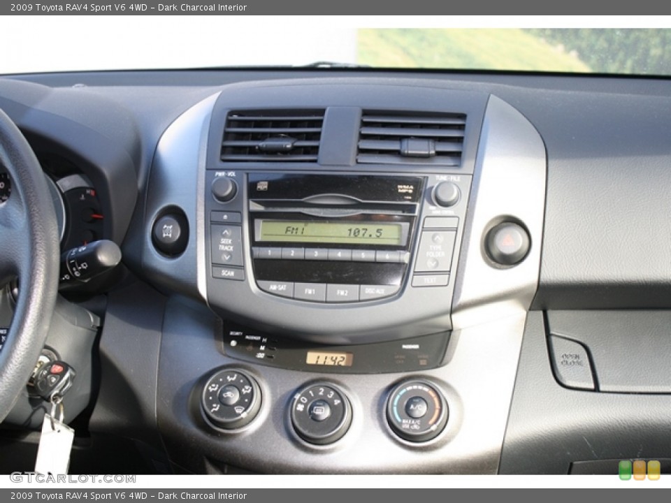 Dark Charcoal Interior Controls for the 2009 Toyota RAV4 Sport V6 4WD #57861974