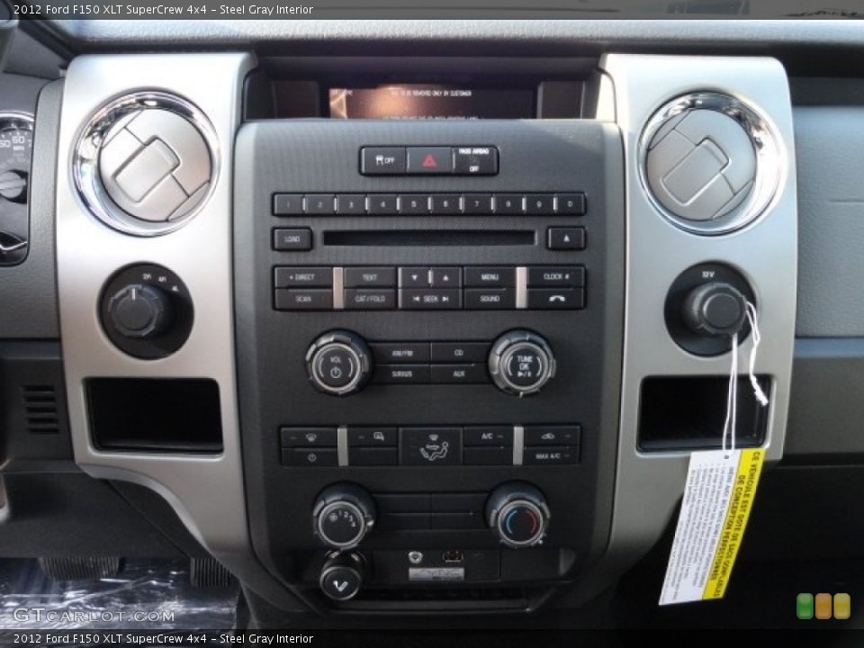 Steel Gray Interior Controls for the 2012 Ford F150 XLT SuperCrew 4x4 #57866585