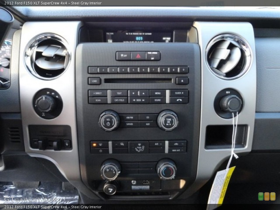 Steel Gray Interior Controls for the 2012 Ford F150 XLT SuperCrew 4x4 #57866843