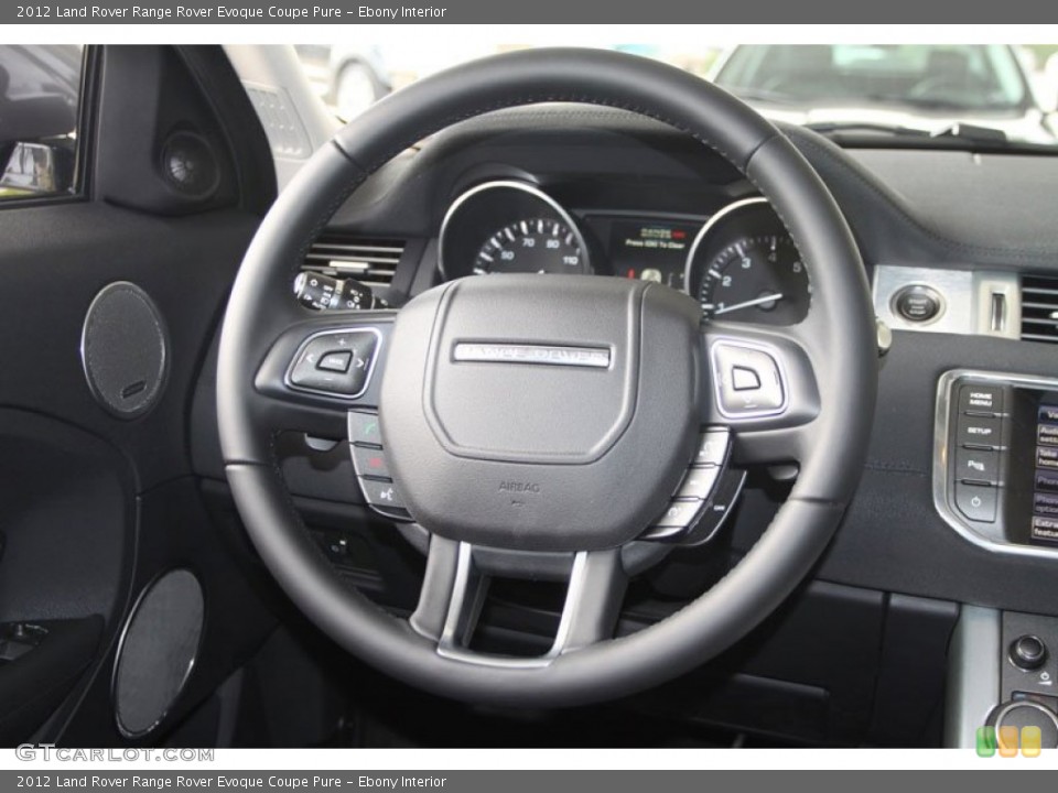 Ebony Interior Steering Wheel for the 2012 Land Rover Range Rover Evoque Coupe Pure #57869246