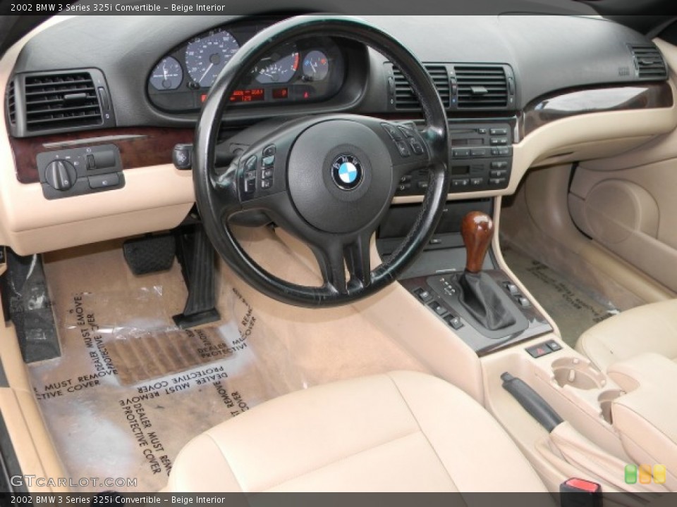 Beige Interior Dashboard for the 2002 BMW 3 Series 325i Convertible #57882078