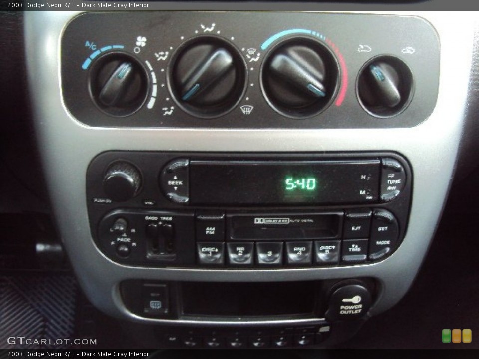 Dark Slate Gray Interior Controls for the 2003 Dodge Neon R/T #57882709