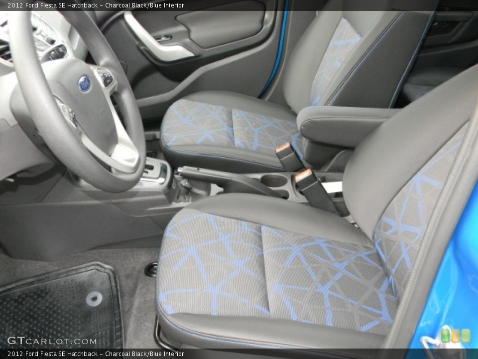 Charcoal Black/Blue Interior Photo for the 2012 Ford Fiesta SE Hatchback #57883234