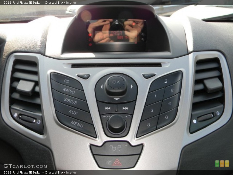 Charcoal Black Interior Controls for the 2012 Ford Fiesta SE Sedan #57883492
