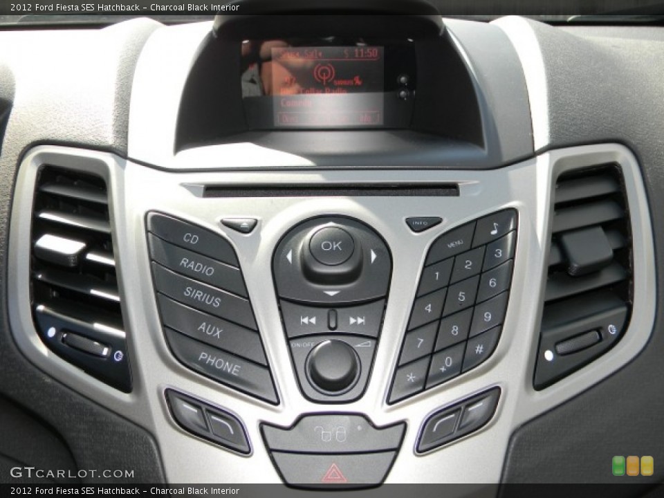 Charcoal Black Interior Controls for the 2012 Ford Fiesta SES Hatchback #57883732