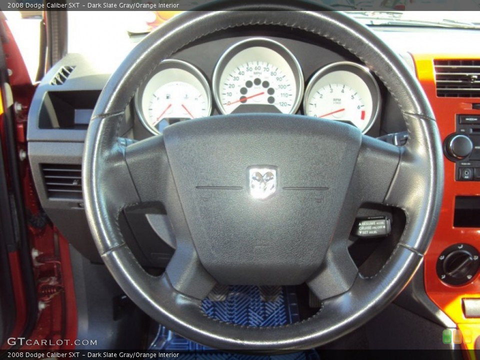 Dark Slate Gray/Orange Interior Steering Wheel for the 2008 Dodge Caliber SXT #57884473