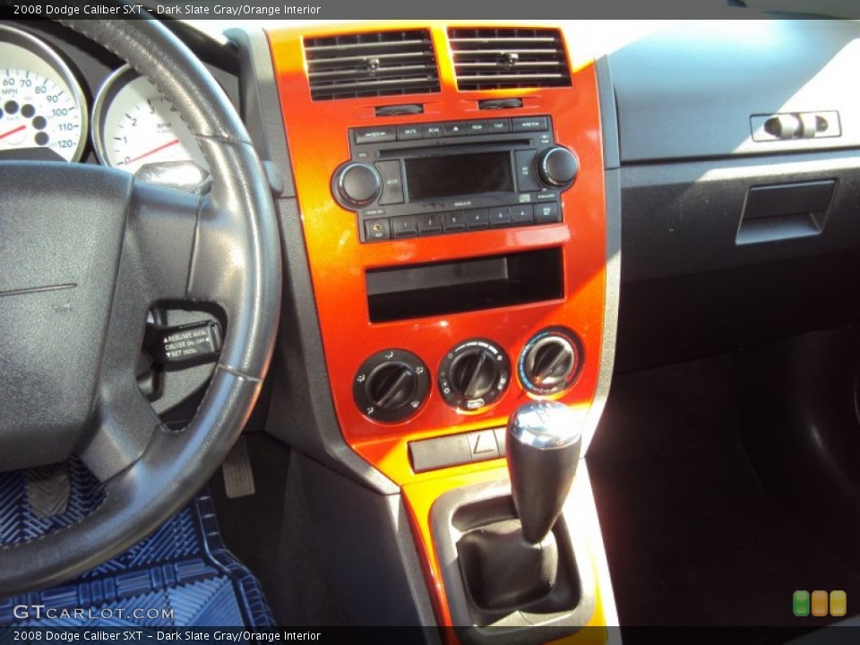 Dark Slate Gray/Orange Interior Controls for the 2008 Dodge Caliber SXT #57884482