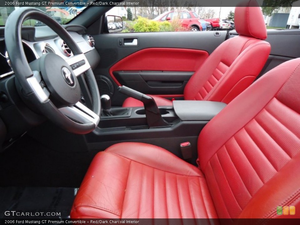 Red/Dark Charcoal Interior Photo for the 2006 Ford Mustang GT Premium Convertible #57885808