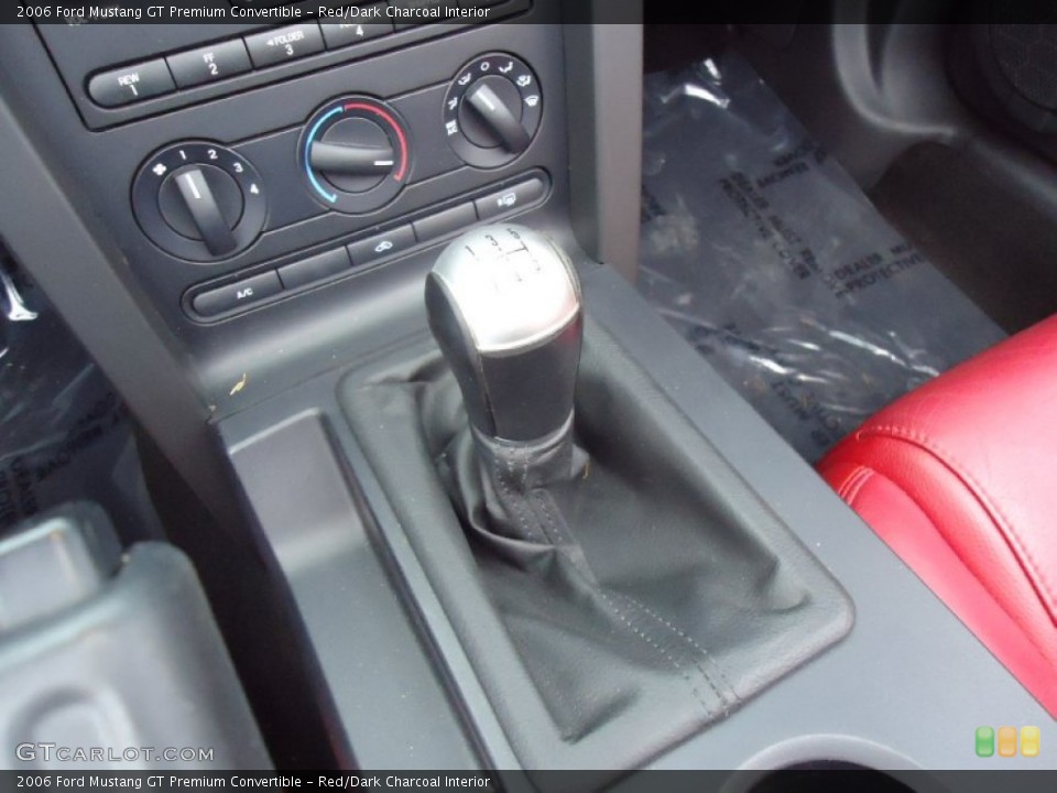Red/Dark Charcoal Interior Transmission for the 2006 Ford Mustang GT Premium Convertible #57886002