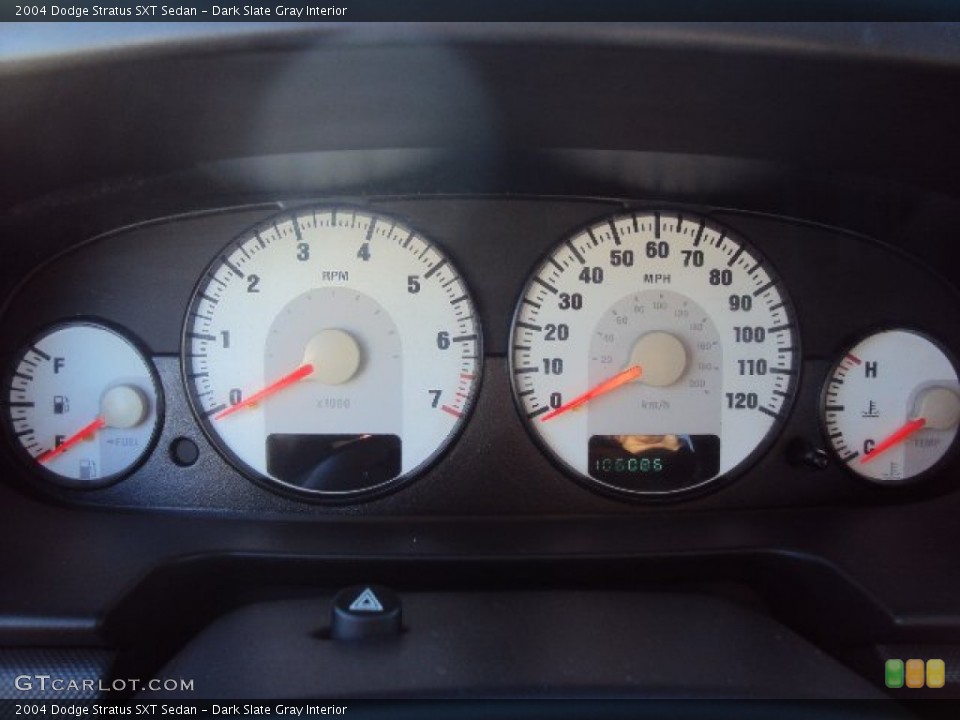 Dark Slate Gray Interior Gauges for the 2004 Dodge Stratus SXT Sedan #57887461