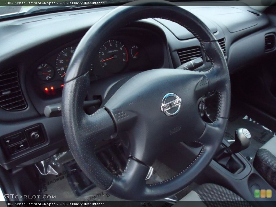 SE-R Black/Silver Interior Steering Wheel for the 2004 Nissan Sentra SE-R Spec V #57888943