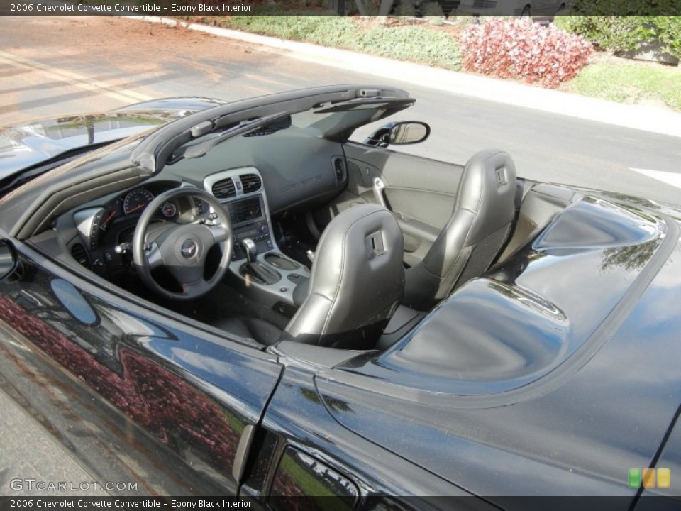 Ebony Black Interior Photo for the 2006 Chevrolet Corvette Convertible #57889090