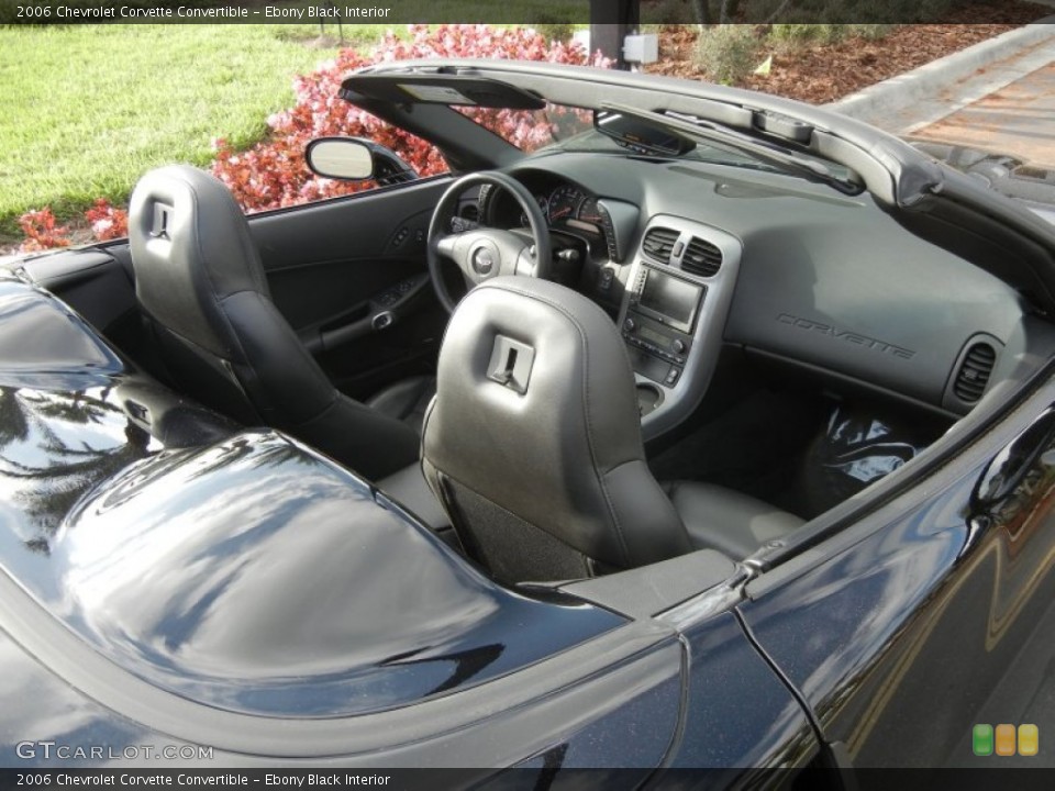 Ebony Black Interior Photo for the 2006 Chevrolet Corvette Convertible #57889101