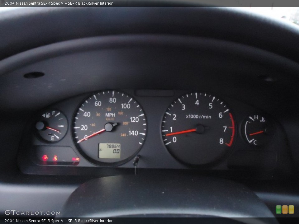 SE-R Black/Silver Interior Gauges for the 2004 Nissan Sentra SE-R Spec V #57889117