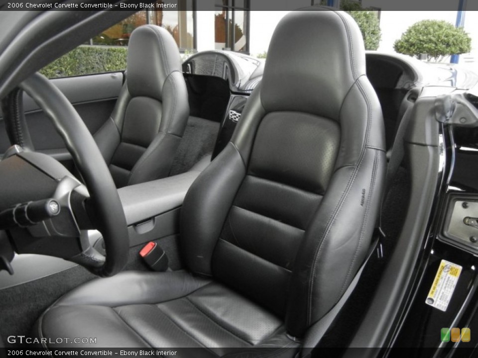 Ebony Black Interior Photo for the 2006 Chevrolet Corvette Convertible #57889147