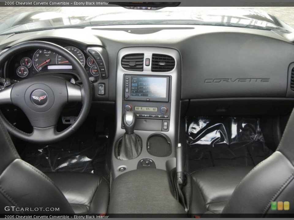 Ebony Black Interior Dashboard for the 2006 Chevrolet Corvette Convertible #57889183