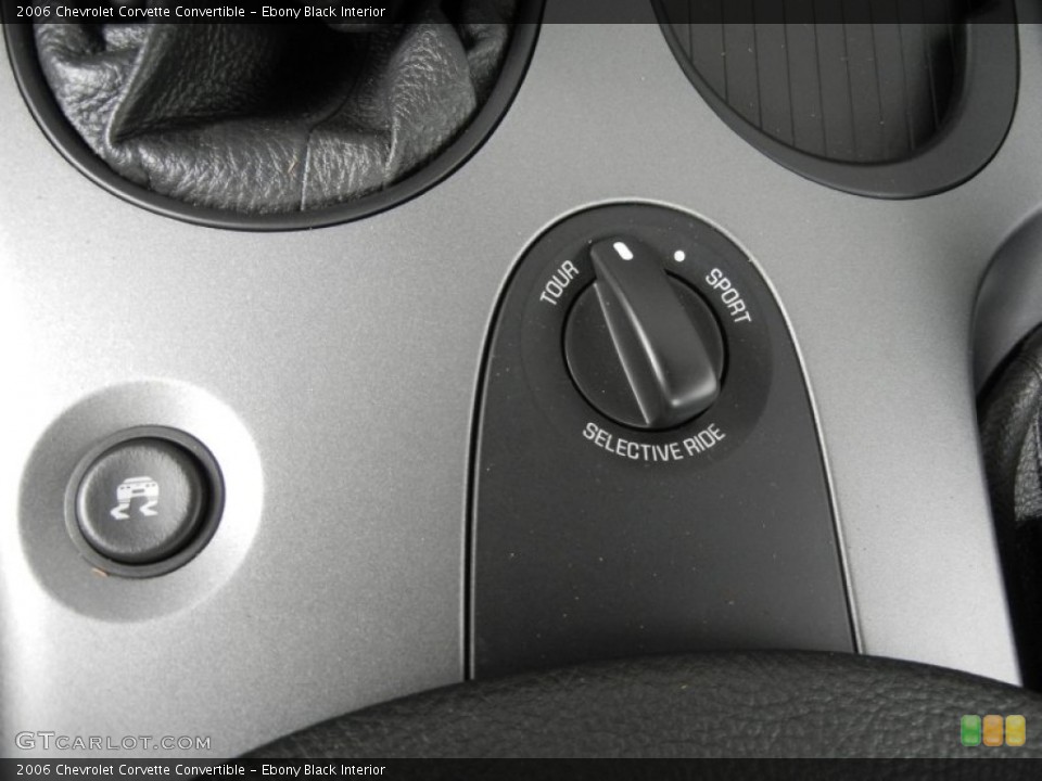 Ebony Black Interior Controls for the 2006 Chevrolet Corvette Convertible #57889243