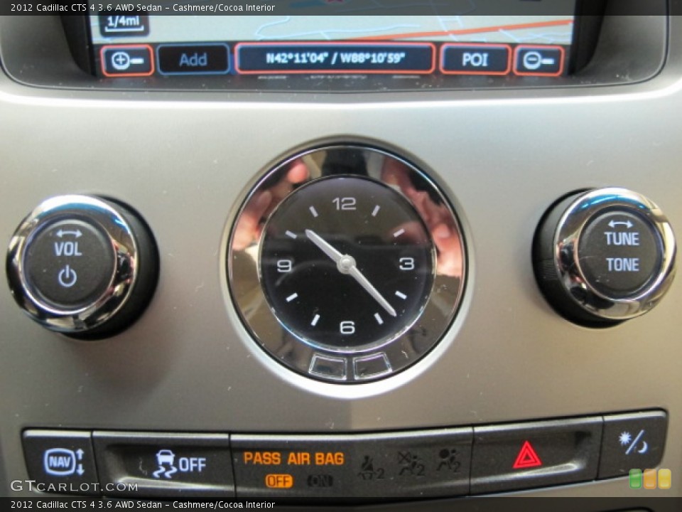 Cashmere/Cocoa Interior Controls for the 2012 Cadillac CTS 4 3.6 AWD Sedan #57890806