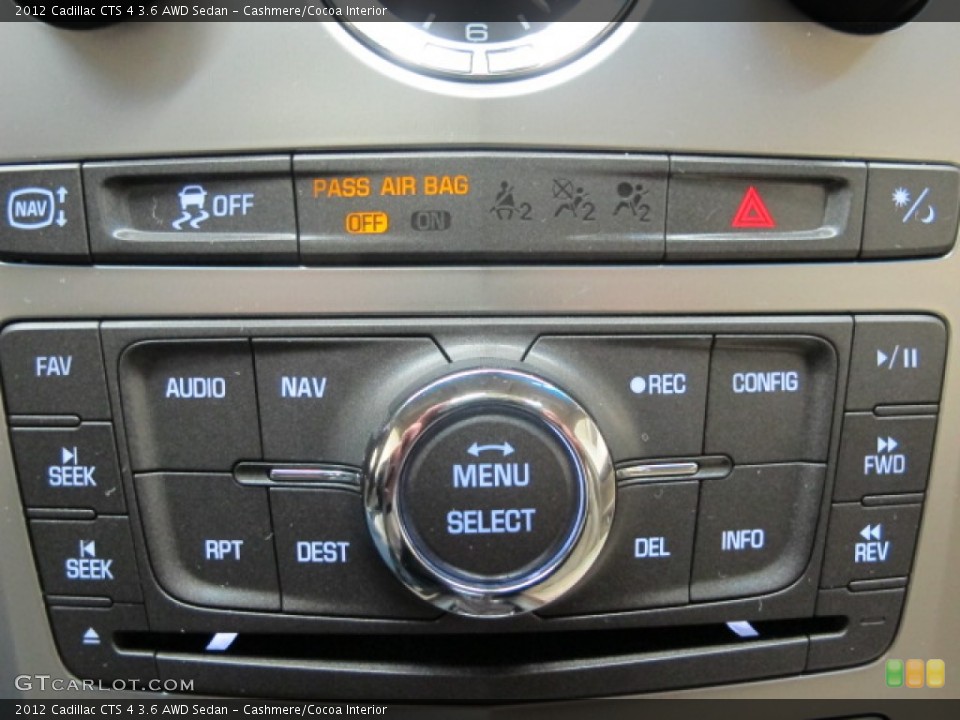 Cashmere/Cocoa Interior Controls for the 2012 Cadillac CTS 4 3.6 AWD Sedan #57890821
