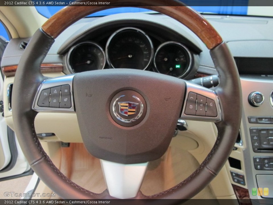 Cashmere/Cocoa Interior Steering Wheel for the 2012 Cadillac CTS 4 3.6 AWD Sedan #57890878