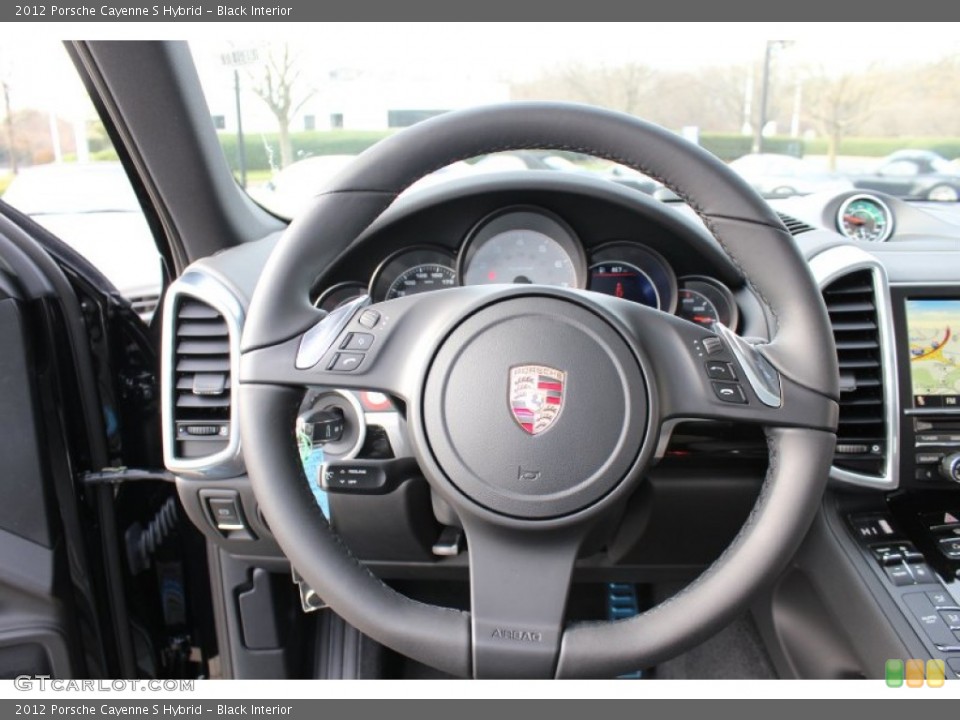 Black Interior Steering Wheel for the 2012 Porsche Cayenne S Hybrid #57891721