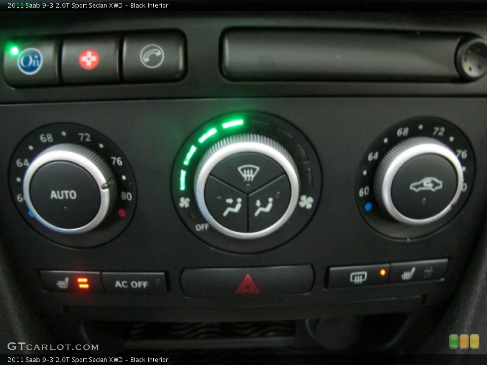 Black Interior Controls for the 2011 Saab 9-3 2.0T Sport Sedan XWD #57893860