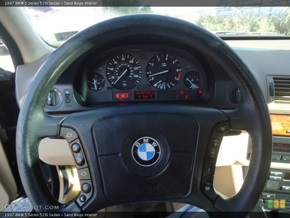 Sand Beige Interior Steering Wheel for the 1997 BMW 5 Series 528i Sedan #57897849